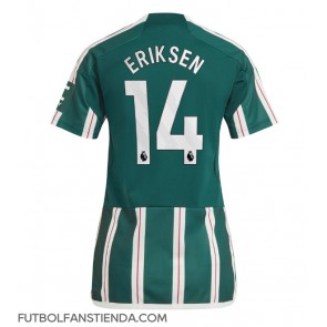 Manchester United Christian Eriksen #14 Segunda Equipación Mujer 2023-24 Manga Corta